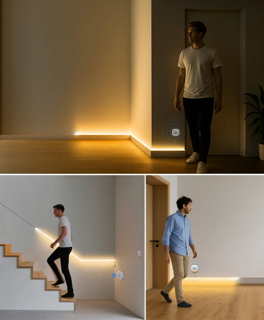 Lampada LED con Sensore di Movimento – Luce Atmosferica da Parete Dimmable per Casa Moderna